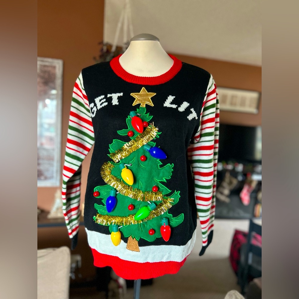 Get lit Christmas sweater